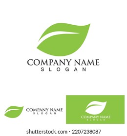 Green  leaf ecology Logo nature element vector