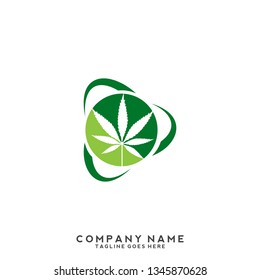 Green leaf ecology logo template