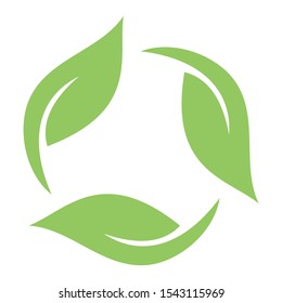 Green leaf ecology logo template  nature element vector