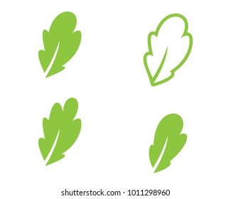green leaf ecology nature element vector icon