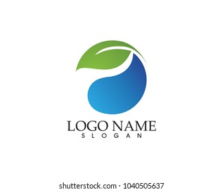 green leaf ecology nature element vector icon