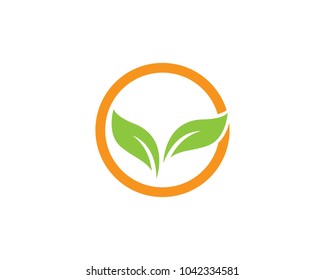 green leaf ecology nature element vector icon