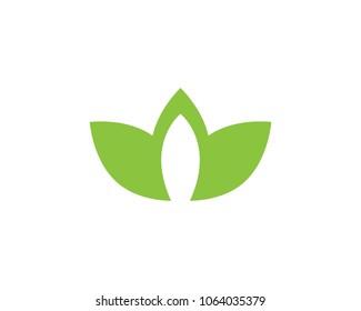 green leaf ecology nature element vector icon,