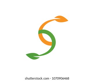 green leaf ecology nature element vector icon
