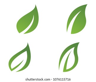 green leaf ecology nature element vector icon
