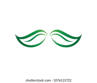 green leaf ecology nature element vector icon