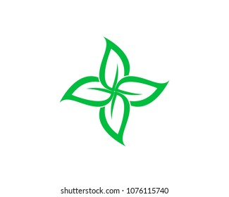 green leaf ecology nature element vector icon
