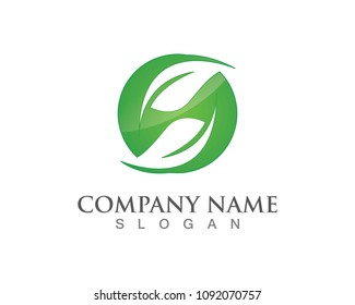 green leaf ecology nature element vector icon

