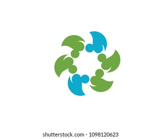 green leaf ecology nature element vector icon