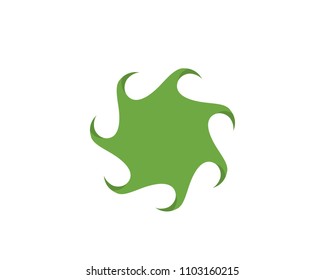 green leaf ecology nature element vector icon
