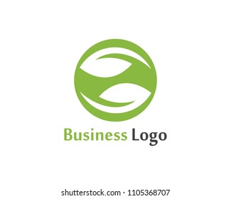 green leaf ecology nature element vector icon