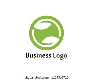 green leaf ecology nature element vector icon