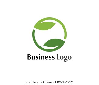 green leaf ecology nature element vector icon