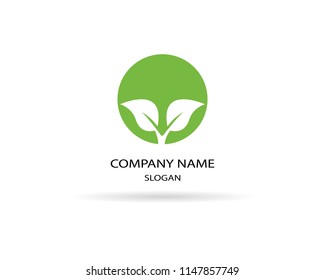 green leaf ecology nature element vector icon