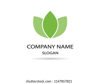 green leaf ecology nature element vector icon