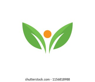 green leaf ecology nature element vector icon