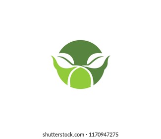 green leaf ecology nature element vector icon