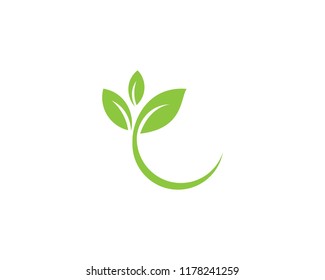 green leaf ecology nature element vector icon