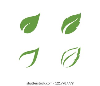 green leaf ecology nature element vector icon
