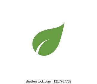 green leaf ecology nature element vector icon