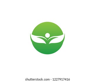 green leaf ecology nature element vector icon