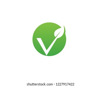 green leaf ecology nature element vector icon
