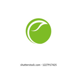 green leaf ecology nature element vector icon