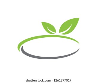 green leaf ecology nature element vector icon