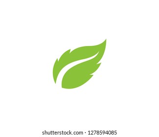 green leaf ecology nature element vector icon - Vector