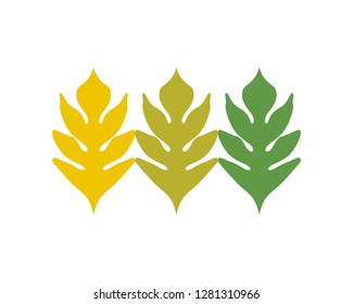 green leaf ecology nature element vector icon - Vector
