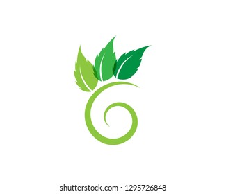 Green leaf ecology nature element vector icon - Vector