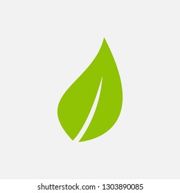 green leaf ecology nature element vector icon