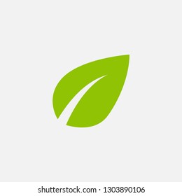 green leaf ecology nature element vector icon