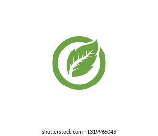 Green leaf ecology nature element vector
