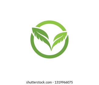 Green leaf ecology nature element vector