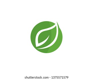 green leaf ecology nature element vector icon
