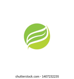 green leaf ecology nature element vector icon