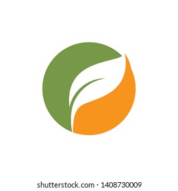 green leaf ecology nature element vector icon logo template - Vector eps10