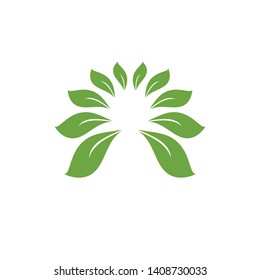 green leaf ecology nature element vector icon logo template - Vector eps10