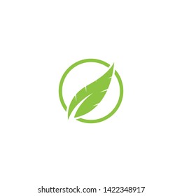 green leaf ecology nature element vector illustration