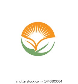Green leaf ecology nature element vector icon