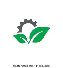 Green leaf ecology nature element vector icon
