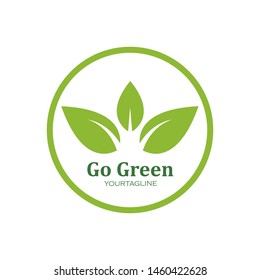 green leaf ecology nature element vector icon of go green design 