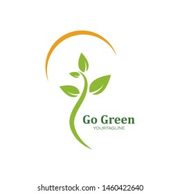 green leaf ecology nature element vector icon of go green design 