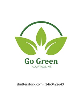 green leaf ecology nature element vector icon of go green design 