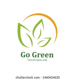 green leaf ecology nature element vector icon of go green design 