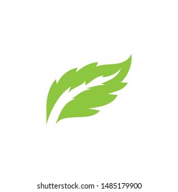 green leaf ecology nature element vector icon
