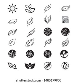 green leaf ecology nature element vector icon