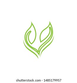Wave Nature Leaf Logo Stock Vector (Royalty Free) 1164827794 | Shutterstock