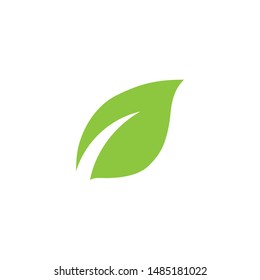 green leaf ecology nature element vector icon